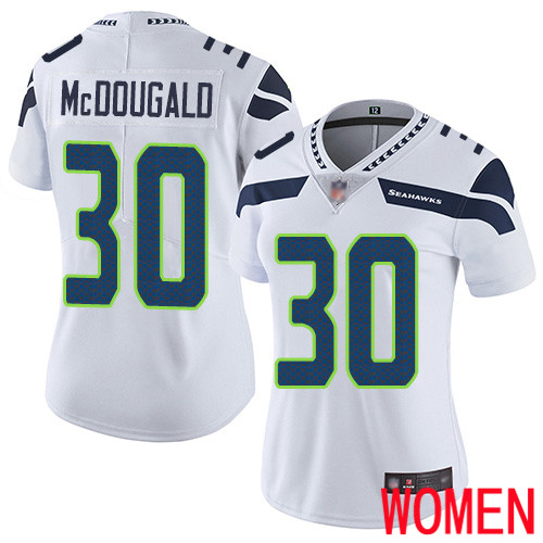 Seattle Seahawks Limited White Women Bradley McDougald Road Jersey NFL Football #30 Vapor Untouchable->women nfl jersey->Women Jersey